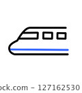 Horizontal illustration of a bullet train 127162530
