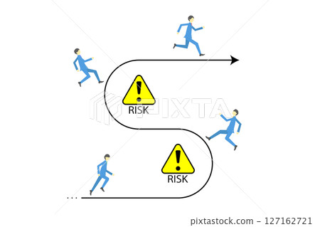 商人為規避風險而奔跑的插圖 127162721