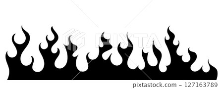 Tribal flame silhouette motorcycle and car decal. Vector illustration 127163789
