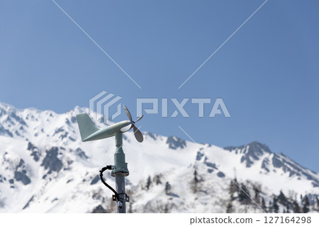 Wind speed and direction meter at Kurobedaira Panorama Terrace Wind speed and direction meter at Kurobedaira Panorama Terrace 127164298