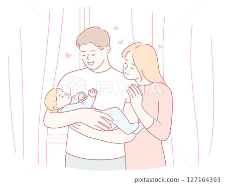 Joyful Family Bonding Captivating and Adorable Moments Captured with Our Newborn Baby 127164393
