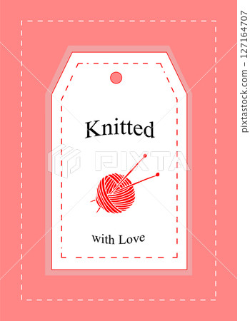Knitted With Love Gift Tag Design Knitted With Love Gift Tag Design 127164707