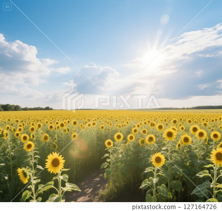 Sunflower field 127164726