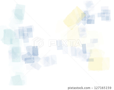 淺藍色、黃色和藍色水彩方形背景材質 淺藍色、黃色和藍色水彩方形背景材質 127165159