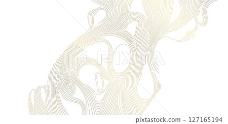 Vector golden line wood texture, wavy abstract luxury pattern. Modern flow art graphic, hair, topographic stroke illustration. Vector golden line wood texture, wavy abstract luxury pattern. Modern flow art graphic, hair, topographic stroke illustration. 127165194
