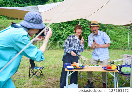 露營 戶外烤肉BBQ 家庭 親子 127165372