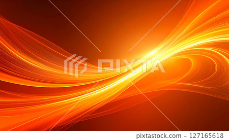 充滿活力的背景,橘色的光流動 充滿活力的背景,橘色的光流動 127165618