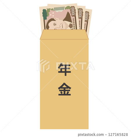 Pension money in an envelope Pension money in an envelope 127165828
