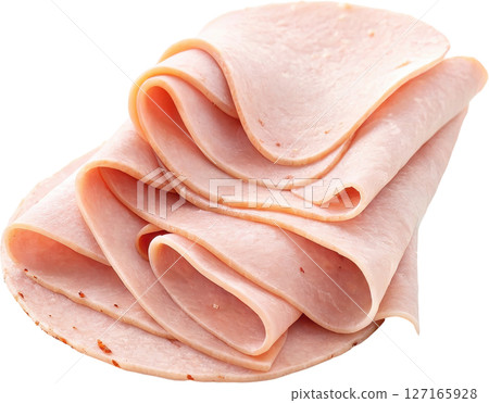 Folded turkey deli meat with soft texture Folded turkey deli meat with soft texture 127165928