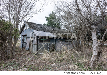 Houses and homes left in ruins by the Fukushima nuclear accident 127166230