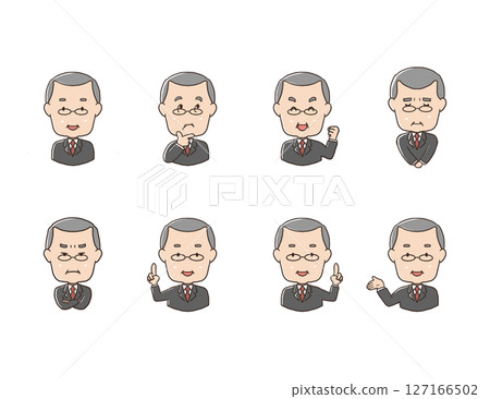 Our manager's facial expression set Our manager's facial expression set 127166502