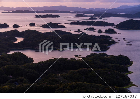長崎縣佐世保灣九十九島的日落 127167038