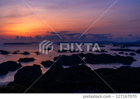 長崎縣佐世保灣九十九島的日落 127167070