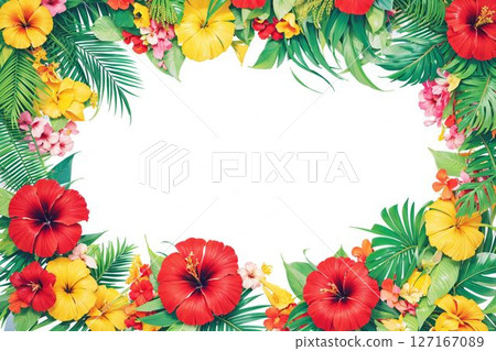 傳單的夏日心情背景設計 127167089