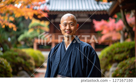 寺廟僧侶的形象（AI 生成的圖像） 127167180