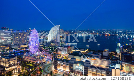 橫濱港未來的夜景 橫濱港未來的夜景 127168128