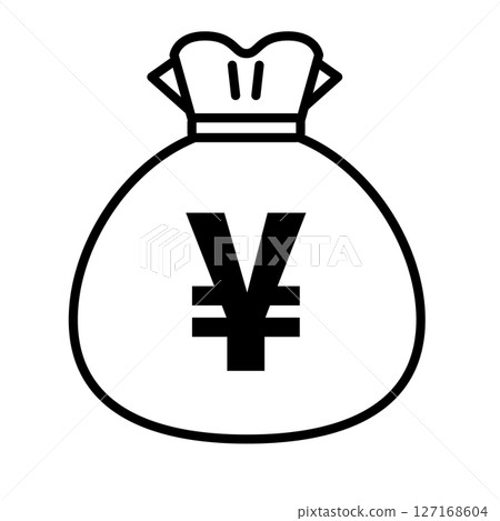 簡單的美元袋圖標 127168604
