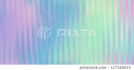 Vector Blurred holographic gradient background. Ribbed glass texture. 127168655