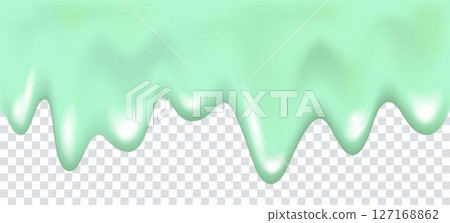 Dripping matcha tea or mint pistachio ice cream. Dripping matcha tea or mint pistachio ice cream. 127168862