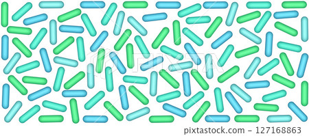 Probiotics, microbiome flora, lactobacillus bacteria in circle. Probiotics, microbiome flora, lactobacillus bacteria in circle. 127168863