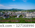 A residential area with a clear blue sky (Kawaguchi, Nagaoka City, Niigata Prefecture) 127168990