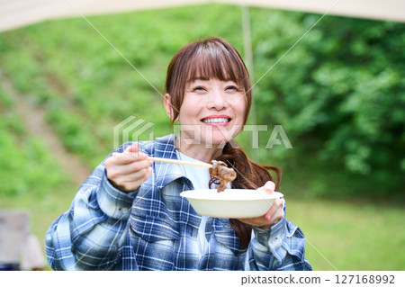 Seniors, camping, outdoor, barbecue, BBQ, family, colleagues, friends Seniors, camping, outdoor, barbecue, BBQ, family, colleagues, friends 127168992