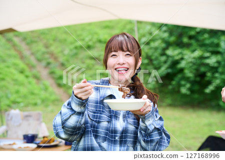 Seniors, camping, outdoor, barbecue, BBQ, family, colleagues, friends Seniors, camping, outdoor, barbecue, BBQ, family, colleagues, friends 127168996