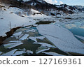 Hama River Dam snow flow in the evening (Oshirakawa, Uonuma City, Niigata Prefecture) 127169361