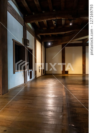 Inside the castle tower of Matsue Castle, a national treasure in Shimane Prefecture 127169793