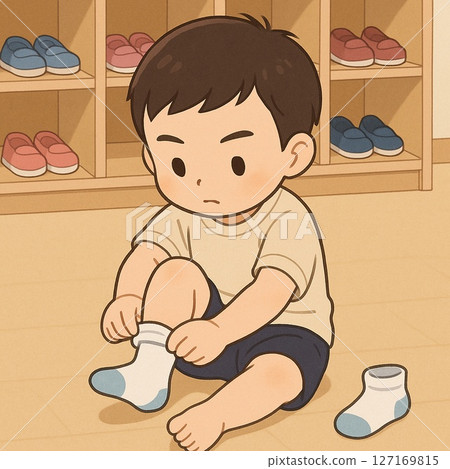 一個學會自己穿襪子的男孩 生成式人工智慧 127169815