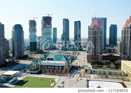Aerial view of downtown Mississauga, Canada 127169858