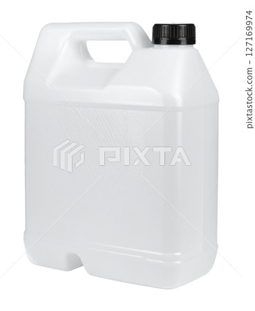 White 5 Liter Plastic Jerry Can with Black Cap 127169974