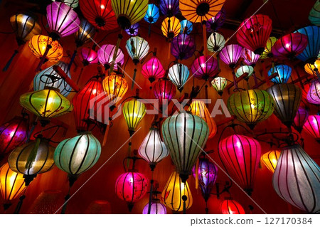 Asian lantern festival / festival at night Asian lantern festival / festival at night 127170384