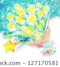 Bouquet of stars, shooting star, night sky 127170581