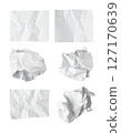 Various States of Crumpled White Paper 127170639