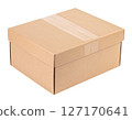 Kraft Cardboard Box with Lid and Tape 127170641