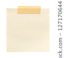 Blank Taped Note with Adhesive Strip 127170644