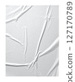 Crumpled White Paper Texture 127170789