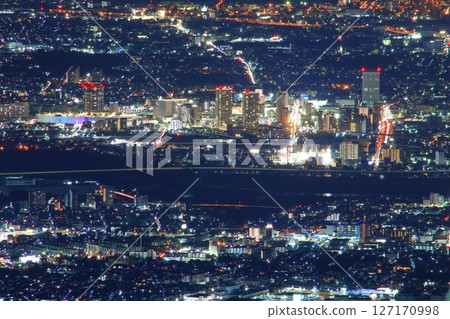 從大山眺望關東平原的夜景 127170998