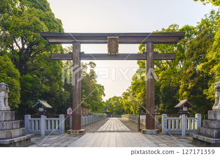 Izumikuni Ichinomiya Ootori Taisha Shrine in the morning sun West Otorii (Otorikita-cho, Nishi-ku, Sakai-shi, Osaka) Izumikuni Ichinomiya Ootori Taisha Shrine in the morning sun West Otorii (Otorikita-cho, Nishi-ku, Sakai-shi, Osaka) 127171359