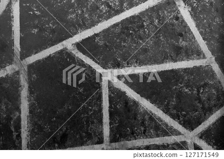 Linear angular geometric pattern of painted building wall. Abstract industrial background Linear angular geometric pattern of painted building wall. Abstract industrial background 127171549