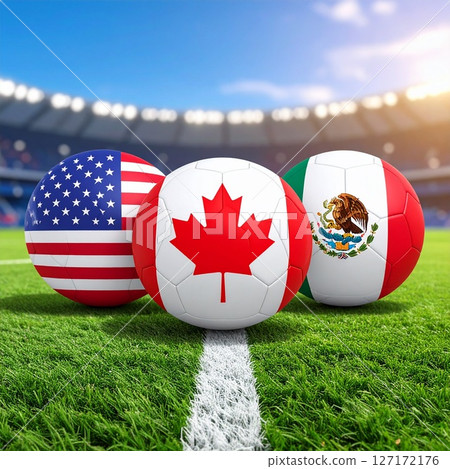 Soccer: America, Canada, Mexico, three countries images 127172176