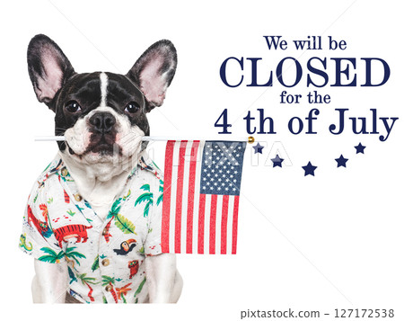 Signboard We will be closed for the 4th of July Signboard We will be closed for the 4th of July 127172538