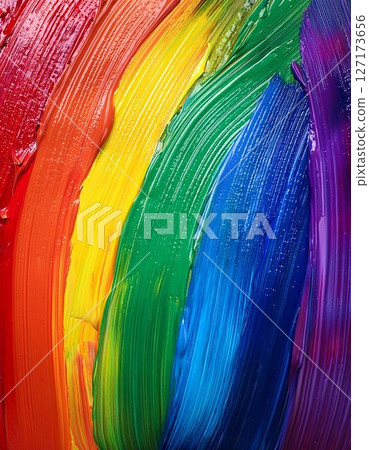 Background image painted with rainbow brush strokes 127173656