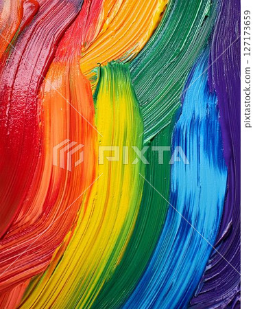 Background image painted with rainbow brush strokes 127173659