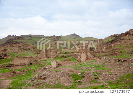 Ongi monastery ruins view, Mongolia landmark 127173977