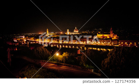 florence, italy, night view florence, italy, night view 127174356