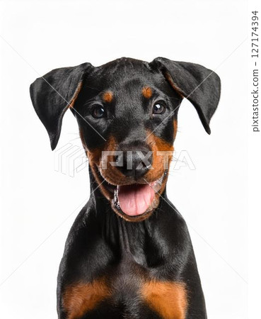 Doberman puppy portrait Doberman puppy portrait 127174394
