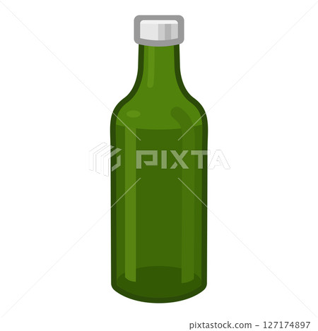 Cartoon style beverage bottle isolated on white Cartoon style beverage bottle isolated on white 127174897