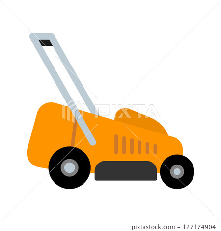 Lawn mower icon with modern flat design 127174904